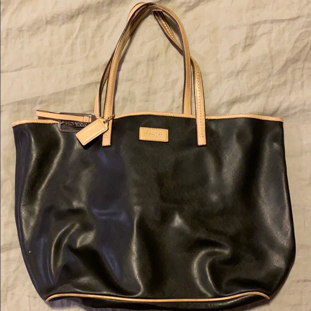 COACH tote bag black/natural